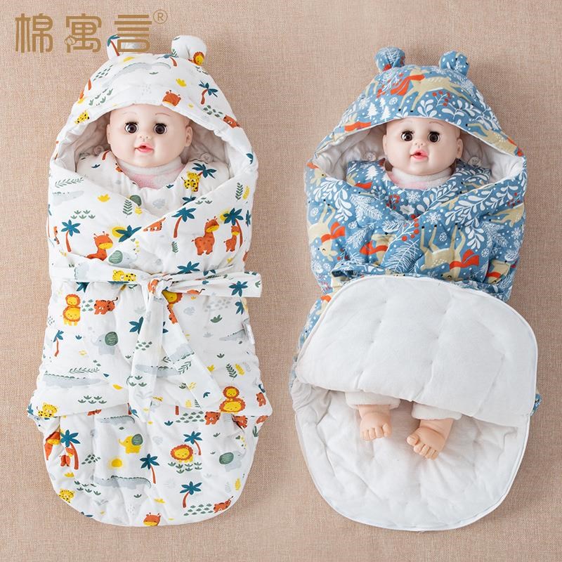 设计新生c儿包被婴儿刚出生纯手工棉花襁褓秋冬加厚防惊跳宝宝