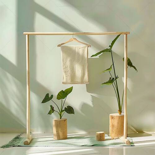 实木衣帽架服装店家居家具展示架