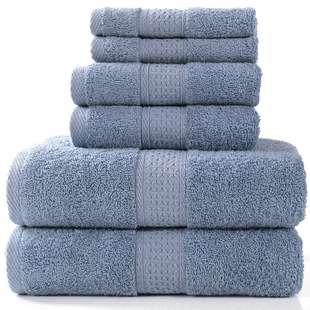 纯棉浴巾方巾毛巾三件套 cotton towel set 3 pcs bath washcloth