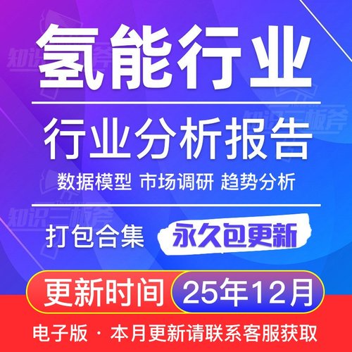 氢能行业氢能源汽车行业研究分析报告合集G108