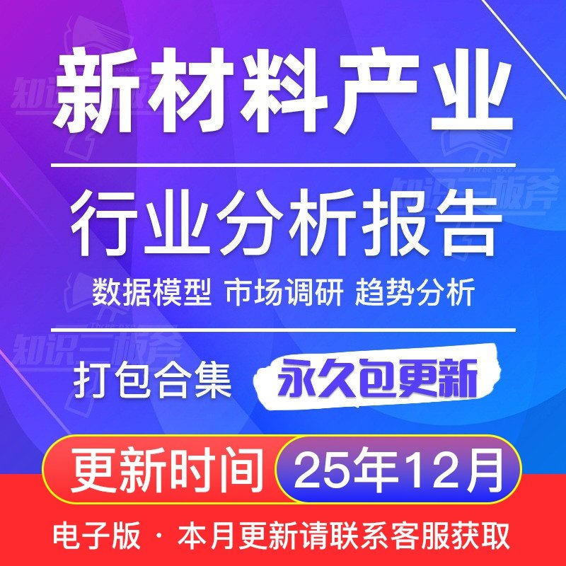 2025年中国新材料行业研究报告产业链规划现状调研投资前景合集
