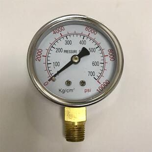 700公斤 压力表 Y-60 0-700kg/cm2 10000psi 螺纹ZG1/4 直径60mm