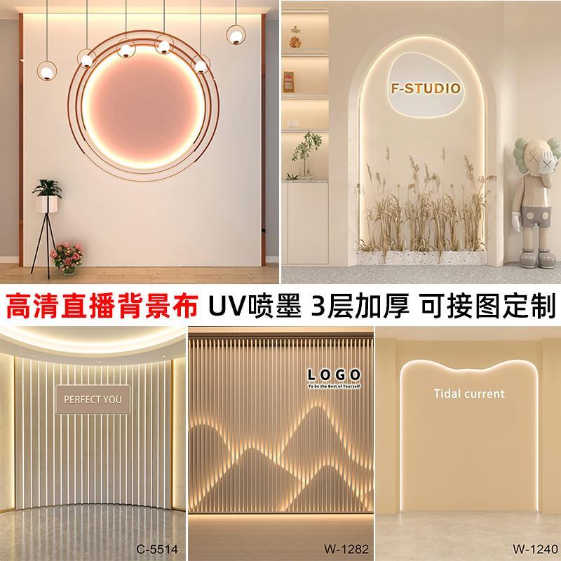 直播间装饰布3d真实仿立体简约高级感挂画背景墙摄影壁纸主播挂布