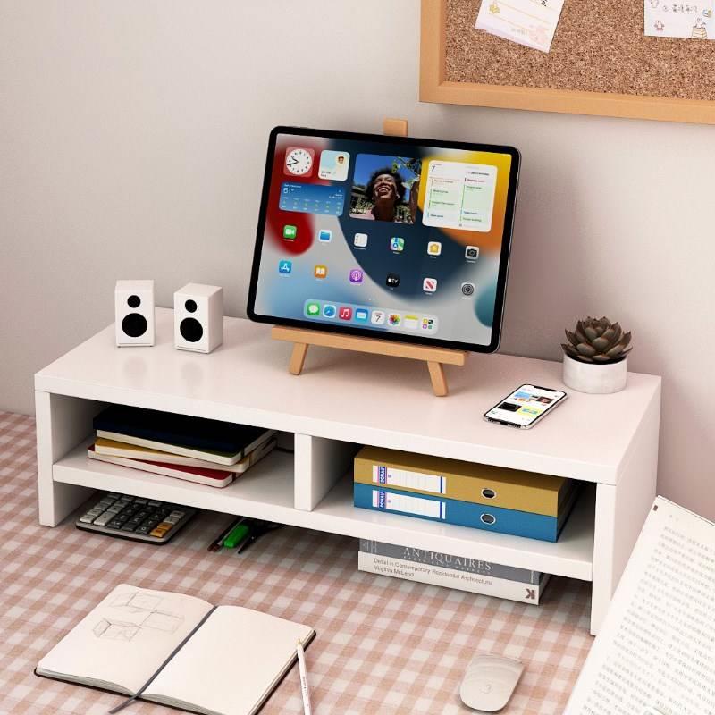 书桌显示屏办公托架桌面收纳置物架电脑显示器增高架底座支架台式