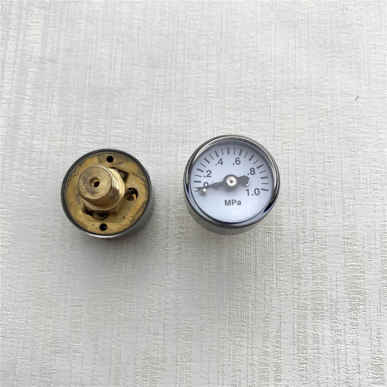 微型压力表 轴向 25mm 压力1mpa 螺纹 m10*1 y-25z 塑料外壳 小表