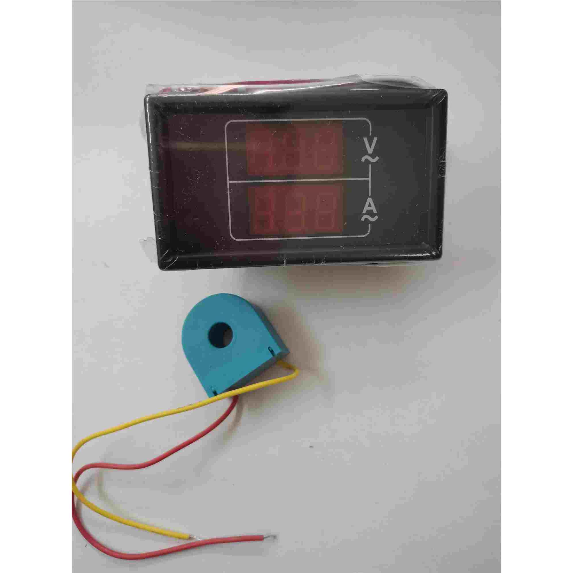 数显85DM2S两线电压电流表AC50-500V,AC0-50A双数显表外框70X40MM