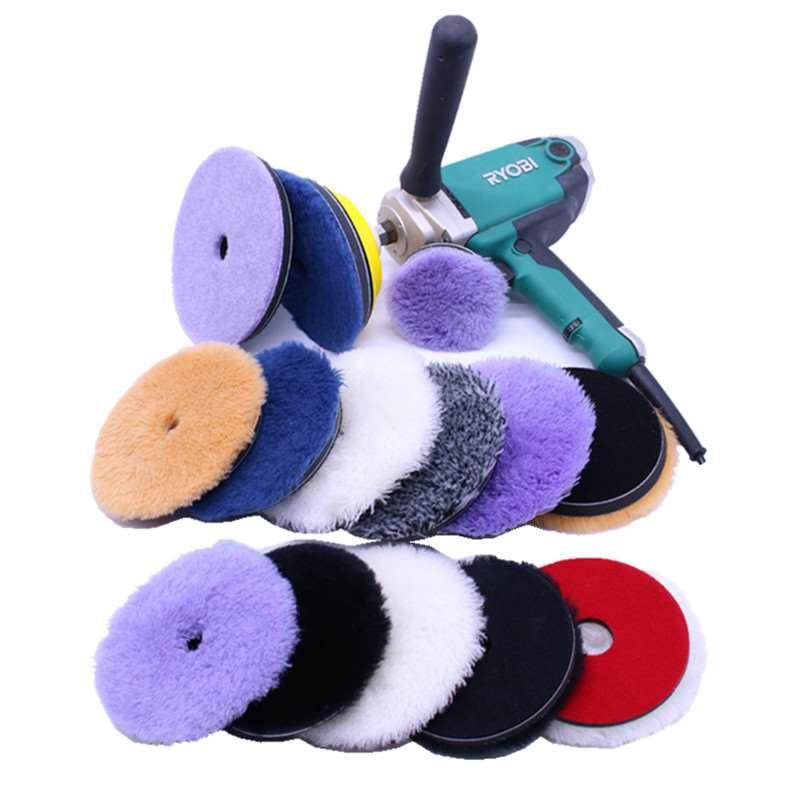 5寸汽车抛光神风款日式长羊毛盘DARA机130硬底盘重切削粗抛羊毛垫