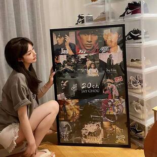 周杰伦拼图500/1000片明星周边礼物出道20专辑纪念带相框礼物