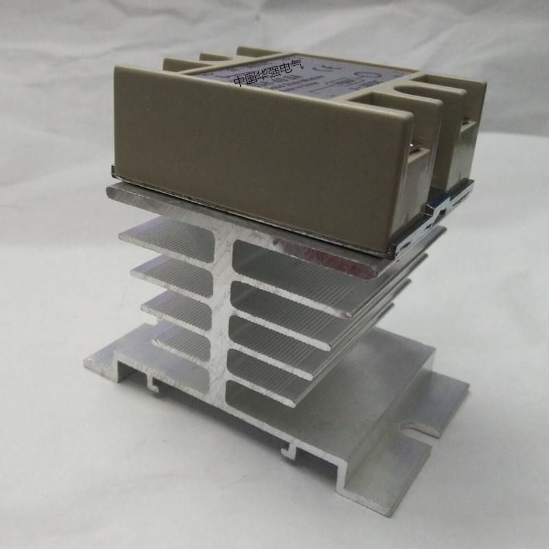 固态继电器配散热座SSR-40DA 3-32VDC固态继电器40A直流控制交流