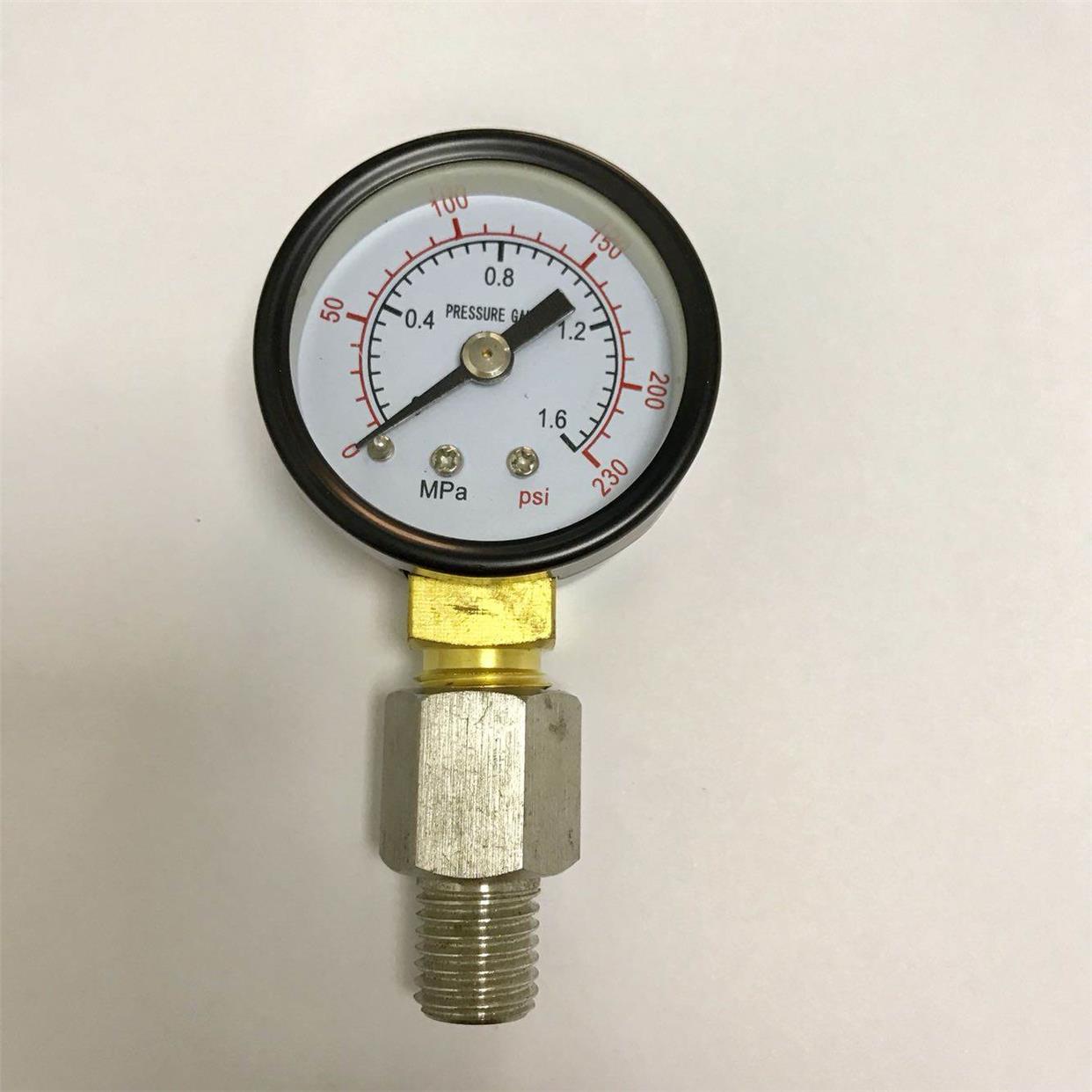 压力表 分体式 螺纹m12x1.5 直径40mm 压力 0-1.6mpa 230psi Y-40