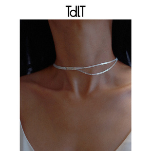 银色老钱风适合冬天的锁骨项链女款2026新款高级感轻奢小众时尚