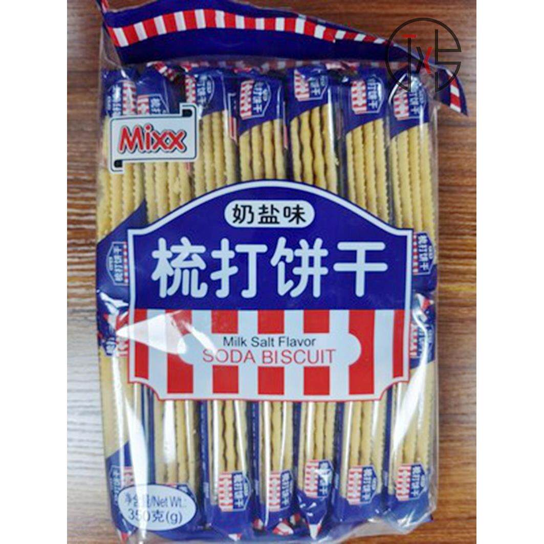 新货大促MIXX苏打饼干咸味350g梳打奶盐苏打饼干香葱代餐薄脆饼干