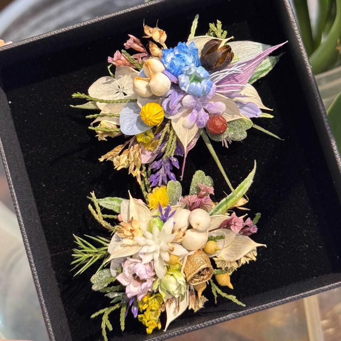 森系同款材料包仿生网红对戒戒指花永生花结婚戒指戒指花朵