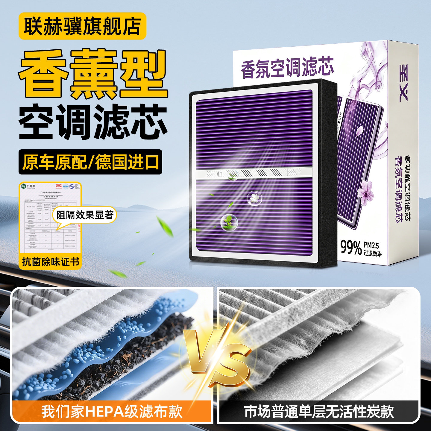 【千款车型】进口级香薰空调滤芯图片