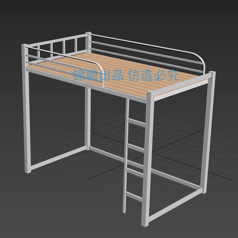 铁艺高架床设计工人床平头平尾铁架床平板床半高架床-封面