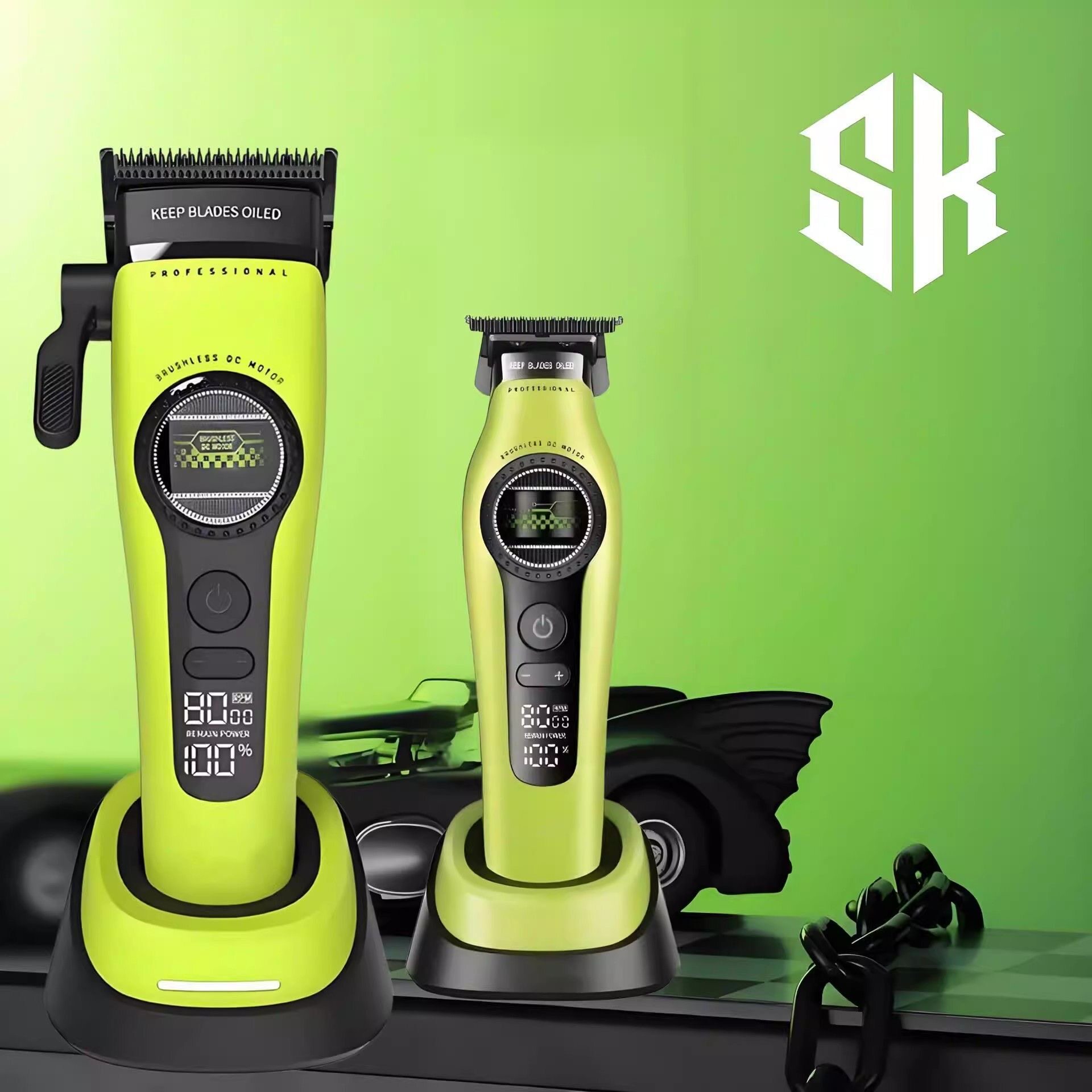Hair Salon Kemei 1593 Push-Cut New Outer Rotor Barber Salon Oil Head Electric Clipper Specialized Gradient Professional