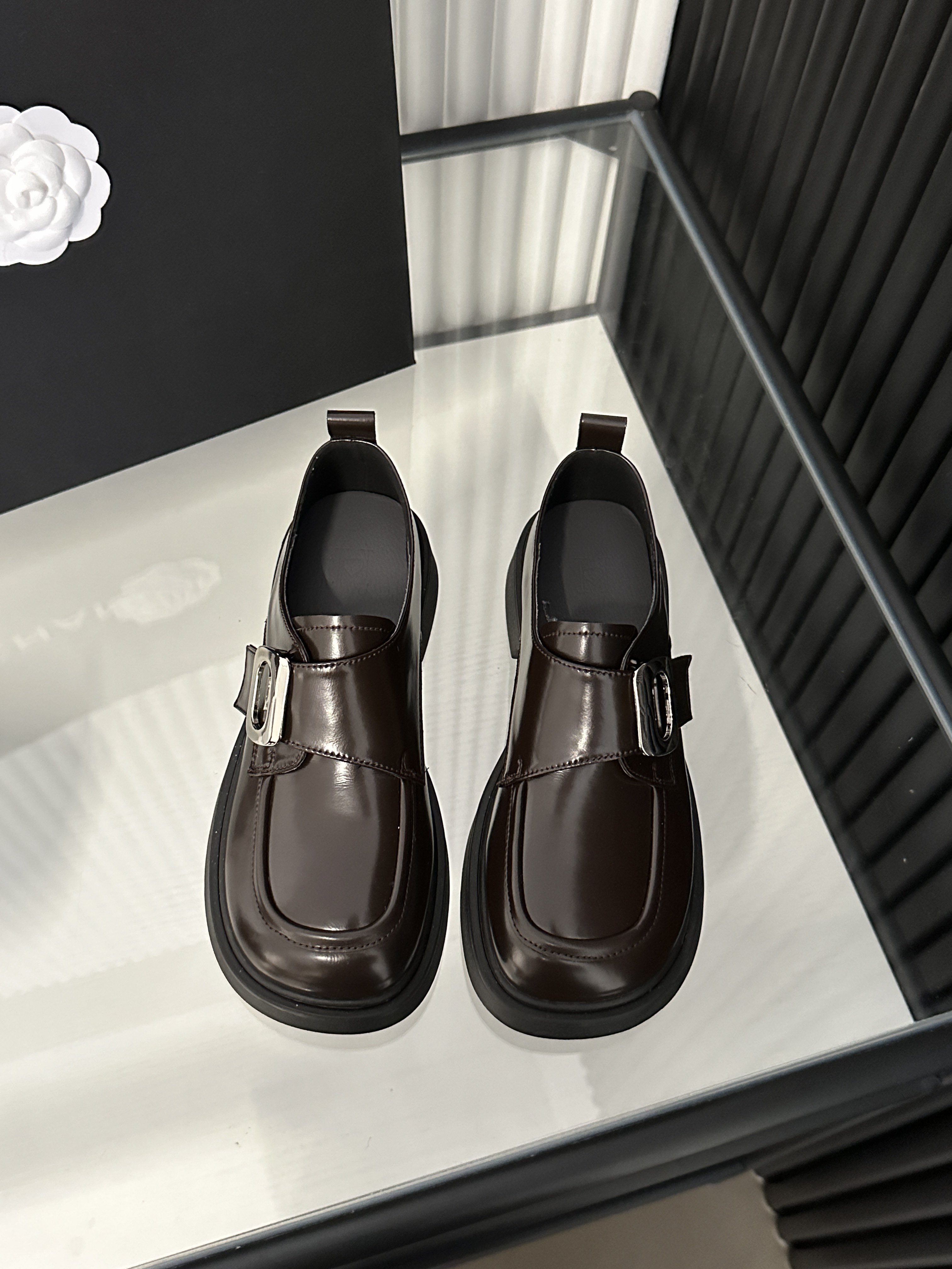 悦薇真皮小皮鞋女2023新款英伦厚底乐福鞋黑色真皮玛丽珍春秋单鞋,女鞋,乐福鞋（豆豆鞋）,淘宝优惠券,粉丝福利购,淘宝优惠卷