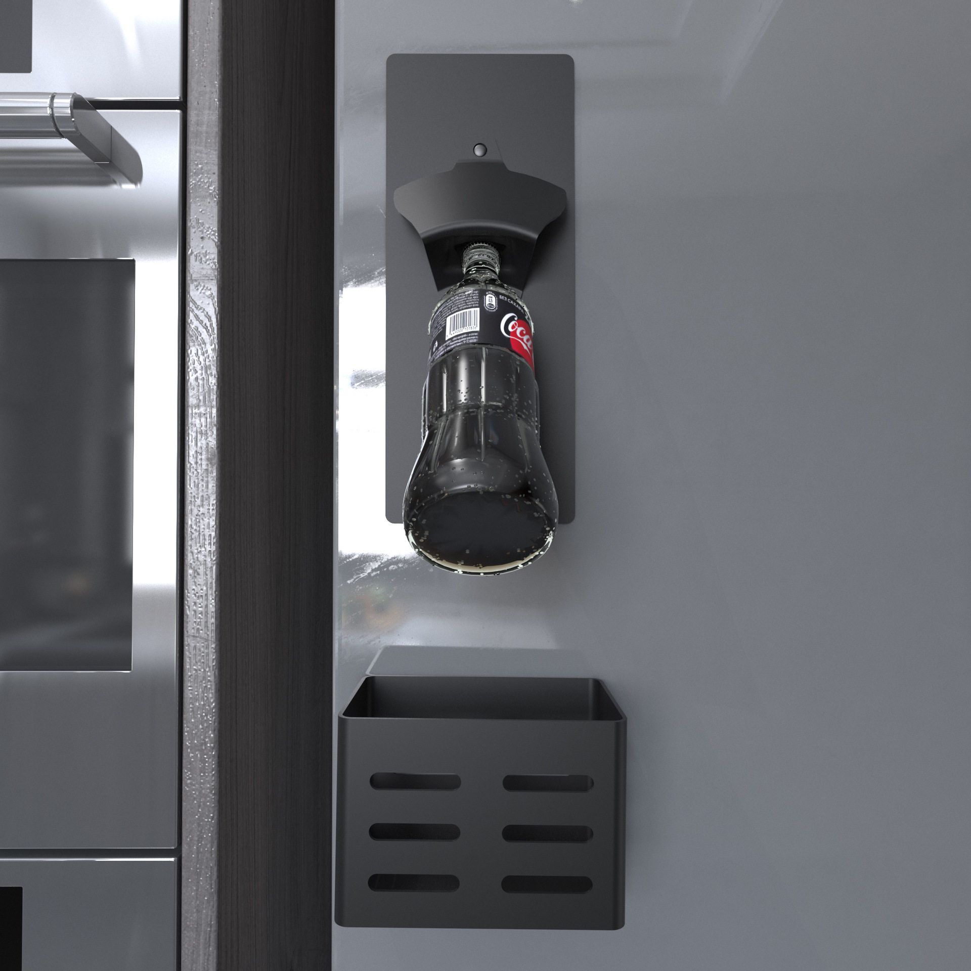 新款不锈钢开瓶器磁吸冰箱收纳架挂式啤酒汽水起子家用个性启瓶器