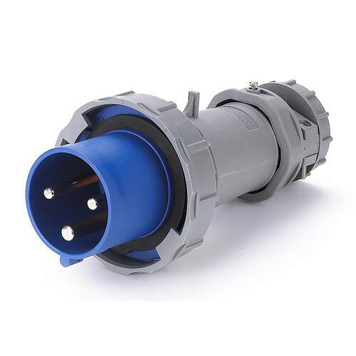 国曼电气MNIEKNES单相2P+PE三孔MN5302防水IP67工业插头230V