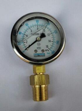直径60mm 耐震压力表 0～160bar/0～16mpa 螺纹npt1/2 （径向）