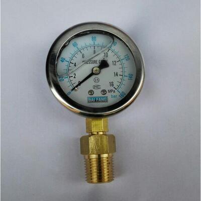 直径60mm 耐震压力表 0～160bar/0～16mpa 螺纹npt1/2 （径向）