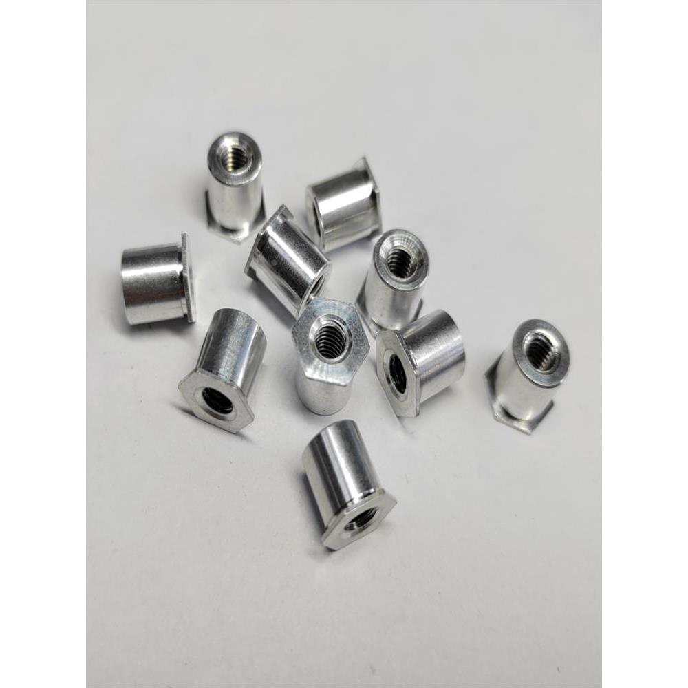 SOA-3.5M3-3/4/5/6/7/8/9/10/12底孔5.4铝制通孔压铆螺母柱六角