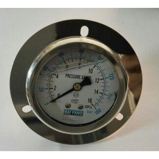 油压力表 压力16mpa/160bar 正面直径68 大圈89.5背后61 牙ZG1/4