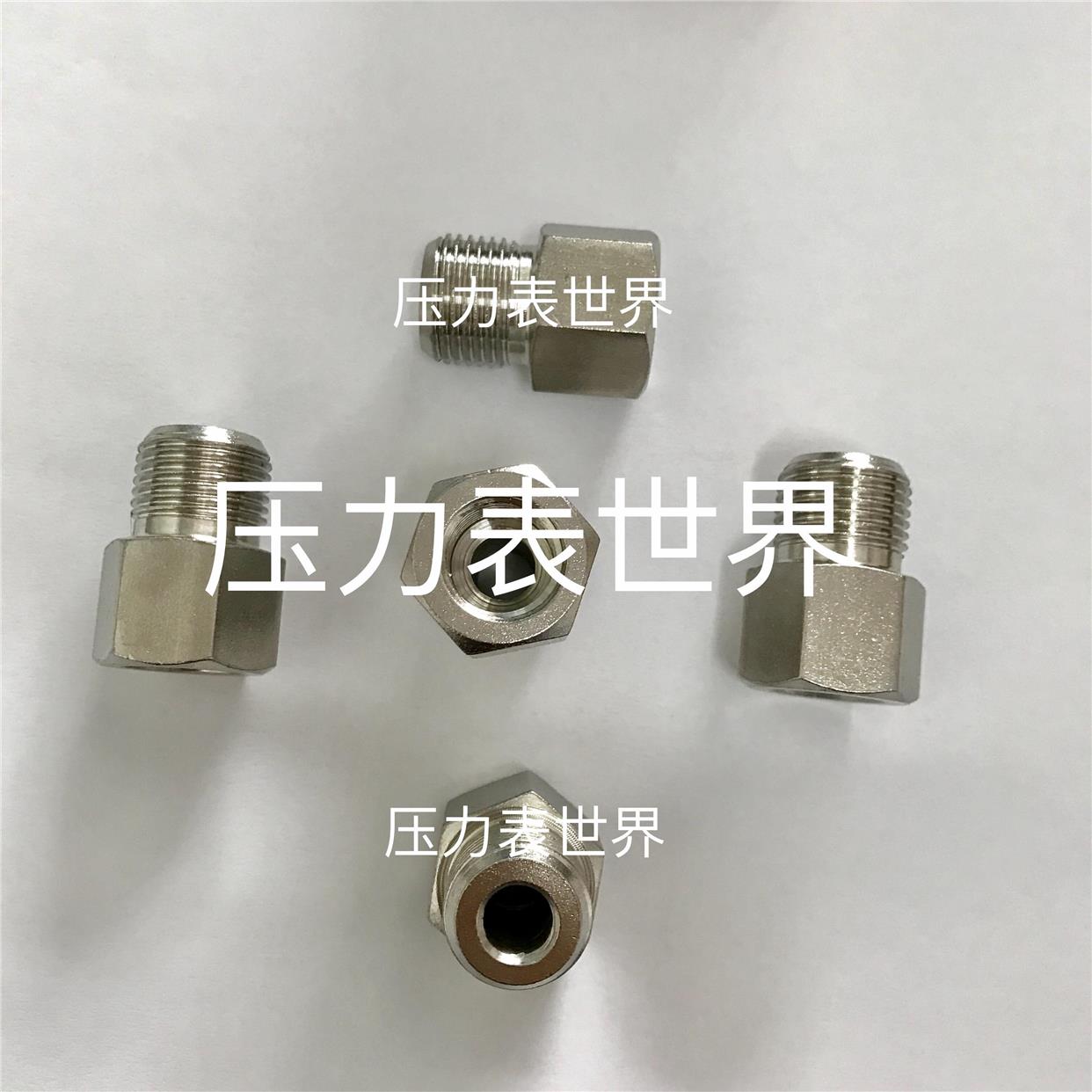 不锈钢压力表接头 内螺纹m14x1.5 外螺纹m18x1.5 材质304 一体式