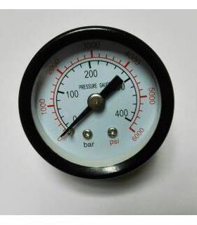 直径40mm轴向压力表 y-40z 0-400bar 0-6000psi=40mpa 螺纹m10x1