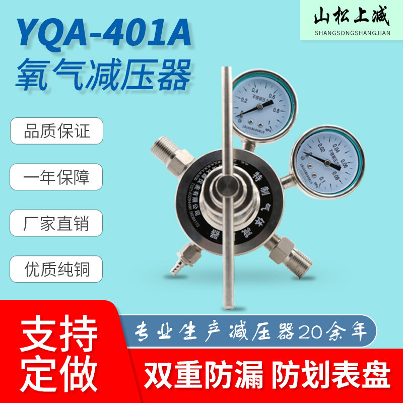 。山松上减YQA-401A 0.1*1mpa氨气减压阀不锈钢减压器调压稳压器