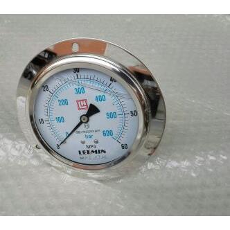LEEMIN轴向带边耐震压力表 ytn-100lv 0～60mpa/0-600bar m20x1.5
