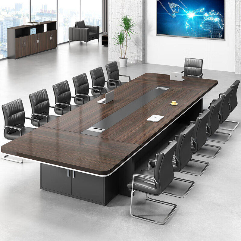 。会议桌长桌简约现代桌椅组合长方形洽谈桌简易工作台长条桌办公