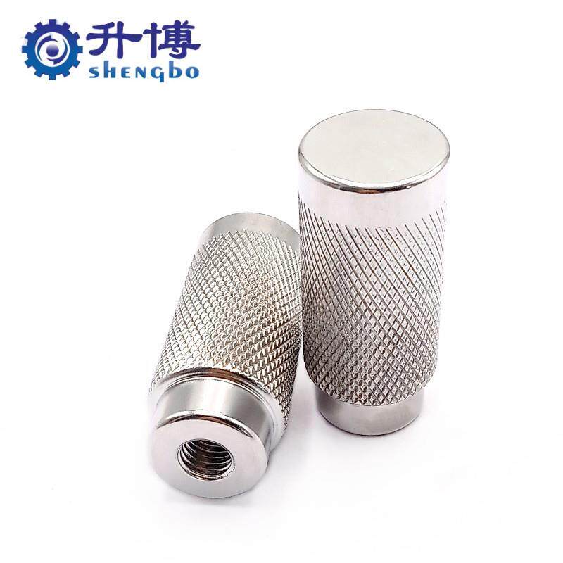 机床手柄 铝合金滚花手柄 网纹把手内螺纹圆柱状形捏手握柄M8M10