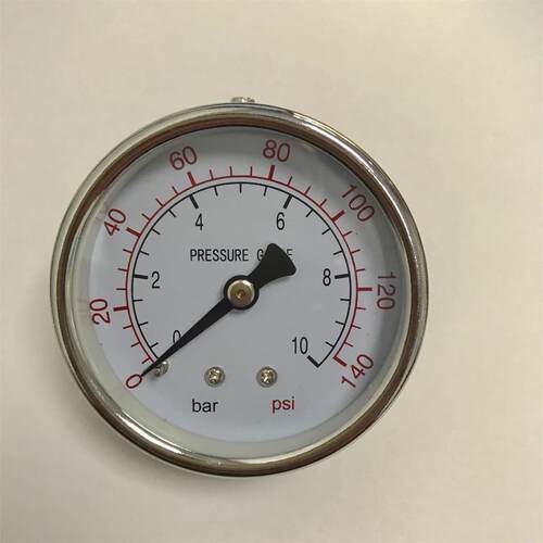 轴向压力表 直径60mm 压力10bar 140psi 螺纹G1/4 55度x19牙 平牙