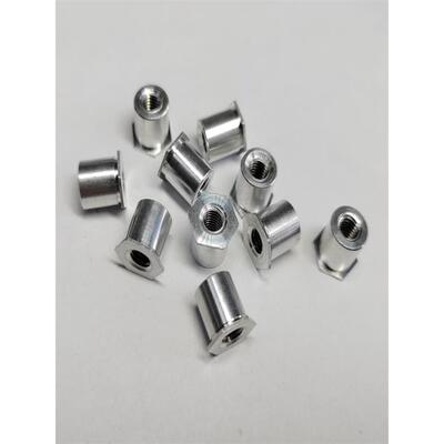 SOA-M2/M2.5-3/4/5/6/7/8/10板孔4.2铝制通孔压铆螺母柱铝质螺柱