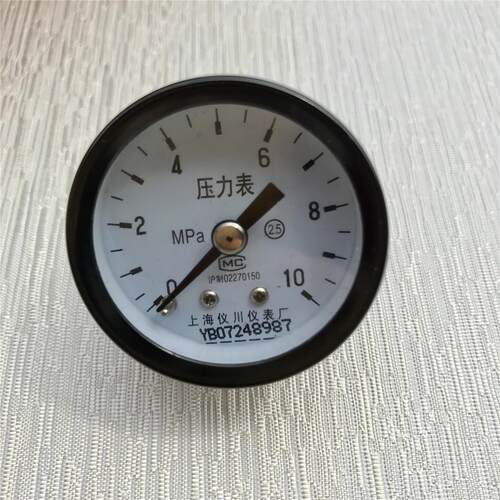 压力表 轴向无边 直径40MM 螺纹M10X1 压力0-10MPA 100KG 100BAR