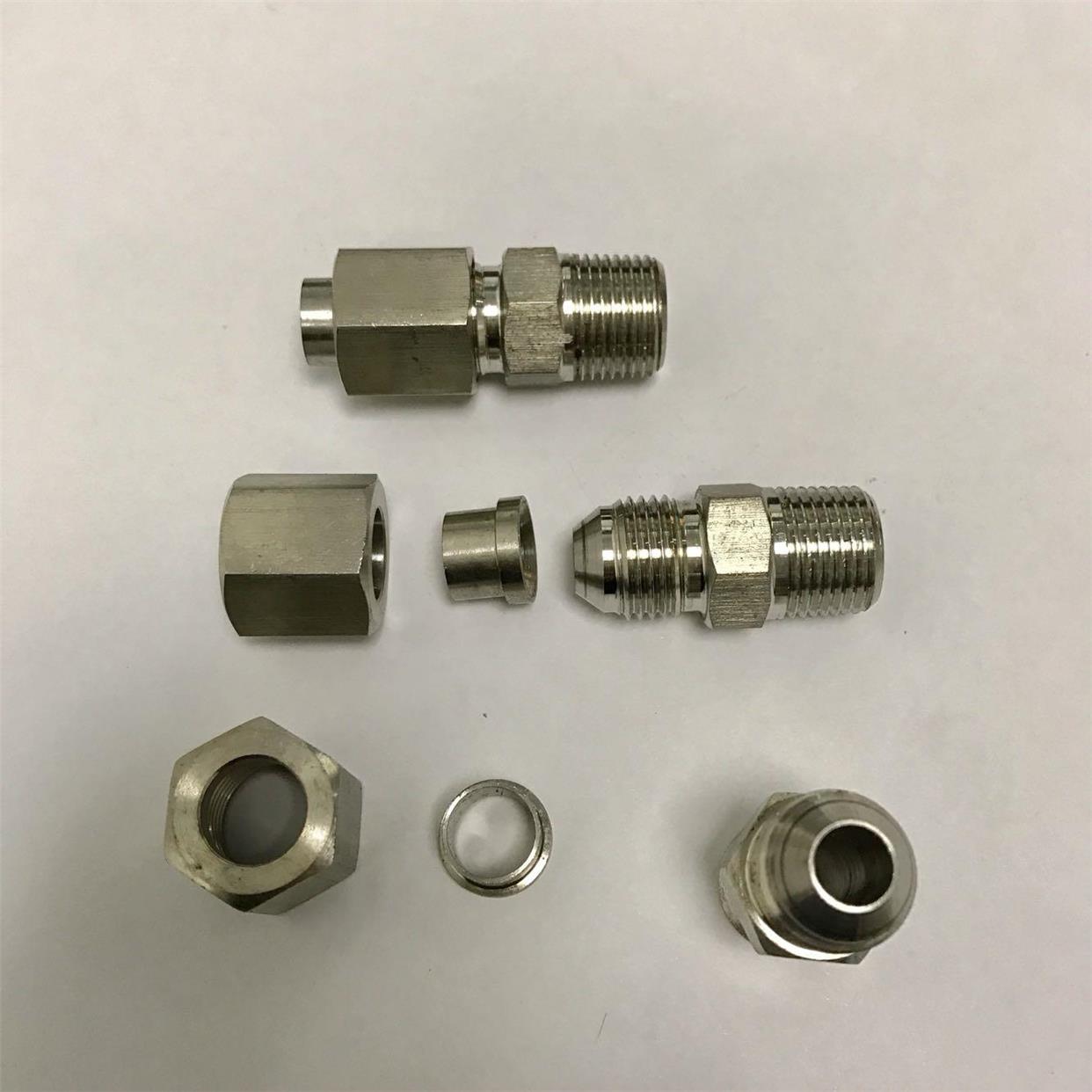 ZG3/8-10 扩口式不锈钢接头 外牙3分 16mm PT3/8 扩外径10mm铜管