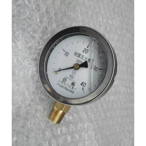 直立式耐震压力表油压液压表YN60直径60mm压力0～40mpa 螺纹pt1/4