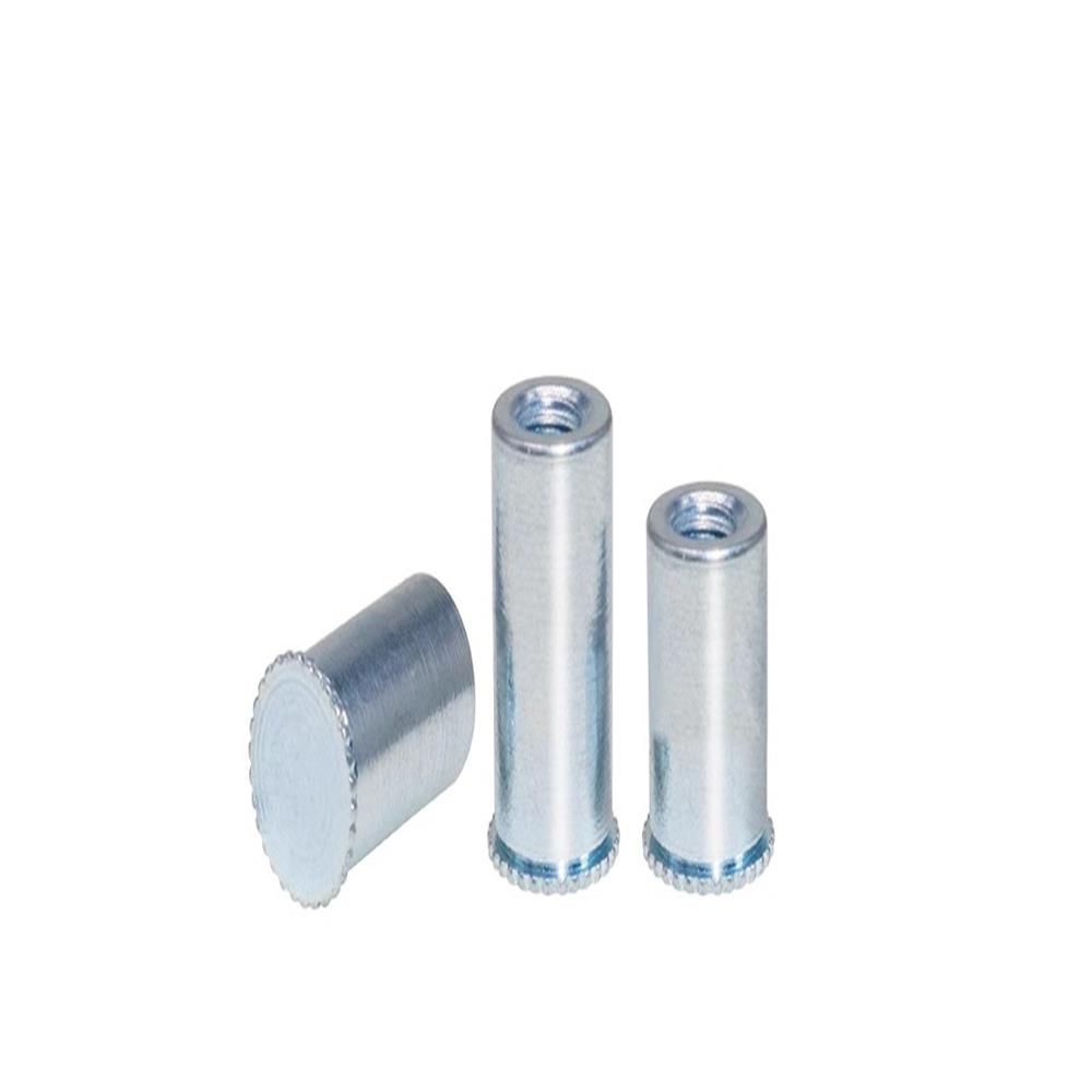 DBSO-3.5M3-4/6/8/10/12/15/20/25/30/35/40碳钢盲孔滚花齿螺母柱