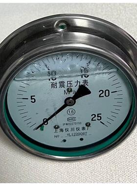 YN-100ZQ-BF轴向带前边不锈钢耐震防腐压力表100MM25MPAG1/4仪川