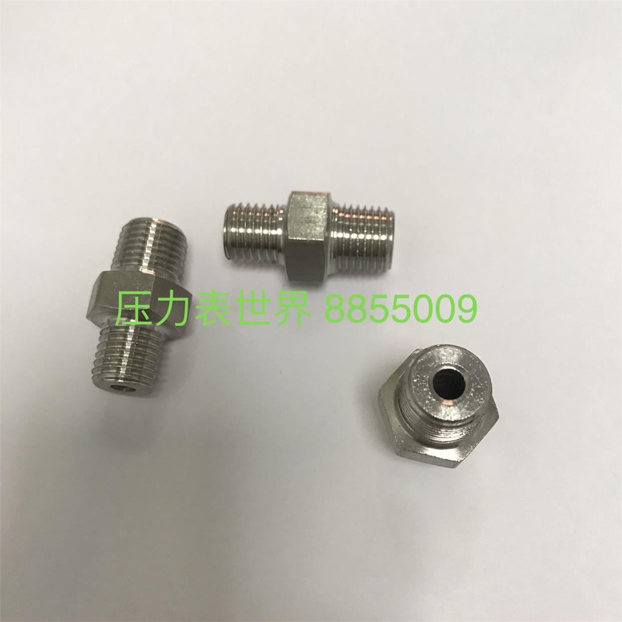 M12x1.5-G1/4 不锈钢双外丝变径接头 转换接头 外径11.5mm 和13mm