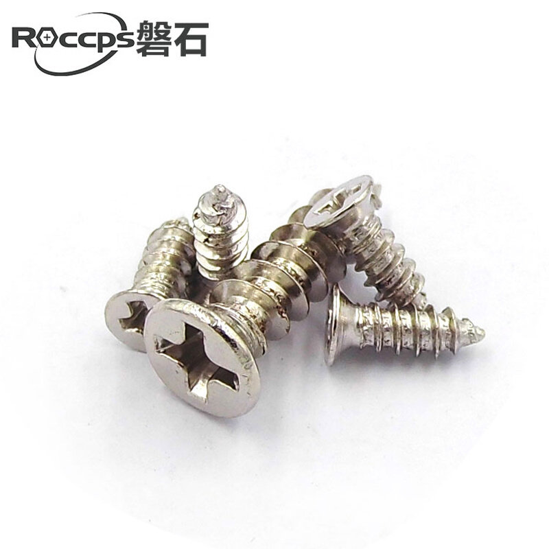 。KA铁镀镍十字沉头平头自攻螺丝钉M3.5M4M5*8x10x12x14x16x20x25