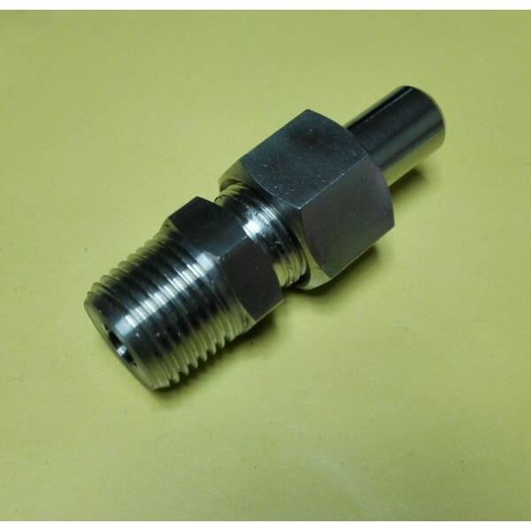 不锈钢压力表接头 不锈钢直通终端接头 外螺纹ZG1/2外焊接管14x2