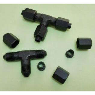 铁制扩口式铜管接头 可连接外径6mm 8mm 10mm 铜管扩口式三通接头