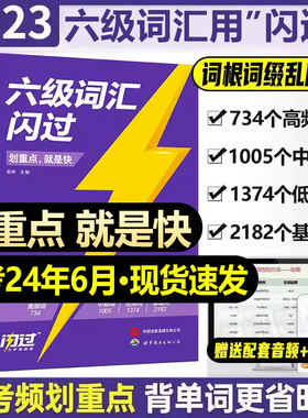 六级词汇闪过备考2024.6巨微大学英语四六级高频词单词本专项训练便携乱序版历年真题考试闪过英语六级6级英语词汇书备考复习资料