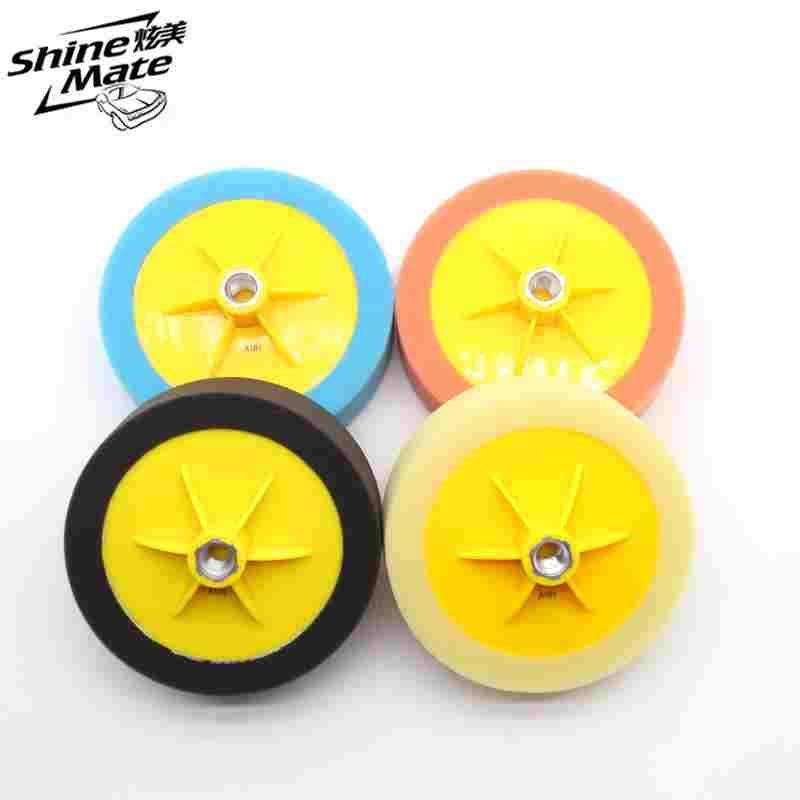 6寸炫美带托海绵盘 橙色 粗中细快抛 海绵 150x50mm M14