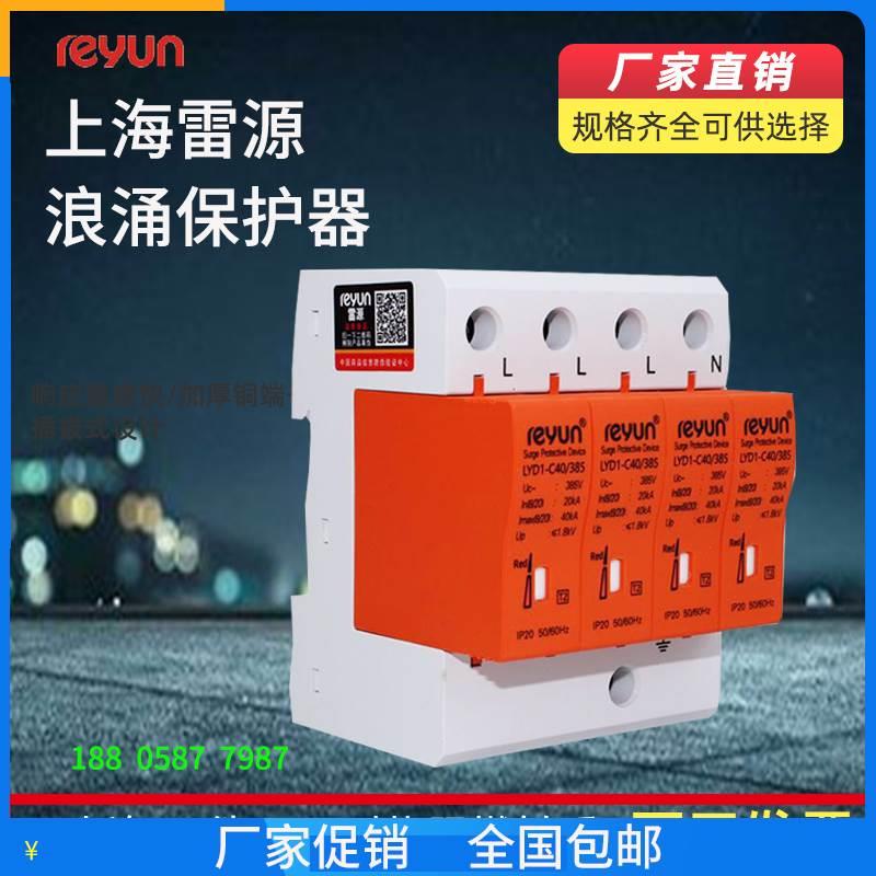 上海雷源LYD1-C40浪涌保护器防雷家用2 4P电源涌开关模块SPD避雷