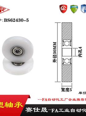 【赛仕晟】供应BS62430-5包塑轴承 高品质尼龙滑轮 高耐磨滚轮