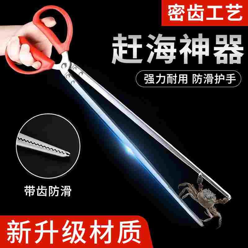 不锈钢黄鳝夹子泥鳅鳝鱼不锈钢钳子防滑脱控鱼器多功能赶海专用夹