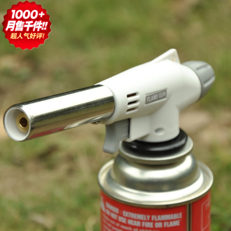 。920户外便携式卡扣气罐喷火枪头烧烤烘焙工具点火器 FLAME GUN